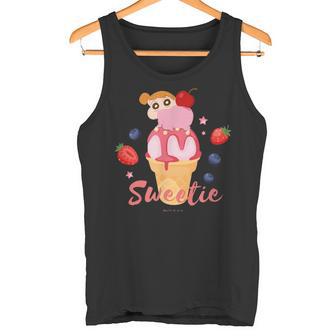 クレヨンしんちゃん ひまわりとアイスクリームしんちゃんのティータイム タンクトップ - Kawaiitshirt