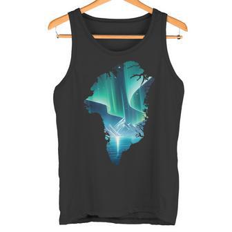 グリーンランド オーロラ ヌーク 北極 オーロラ シーン バケーション タンクトップ - Kawaiitshirt