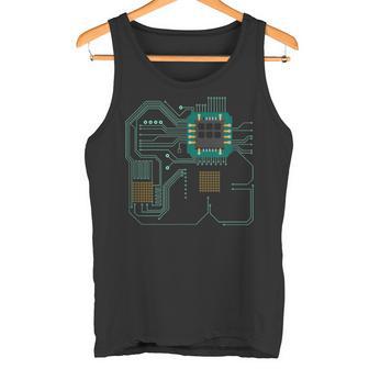 コンピュータープロセッサー、マイクロチップ、テクノロジー タンクトップ - Kawaiitshirt