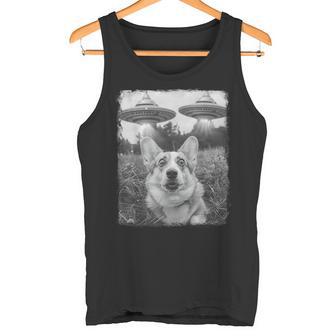 コーギー犬 Ufo エイリアン 地球外自撮り タンクトップ - Kawaiitshirt