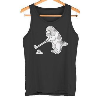 ゴルフ キャバリア グッズ おもしろ 犬 面白い 笑える 和風 タンクトップ - Kawaiitshirt