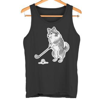 ゴルフ シェットランドシープドッグ シェルティ グッズ おもしろ 犬 面白い 笑える 和風 タンクトップ - Kawaiitshirt
