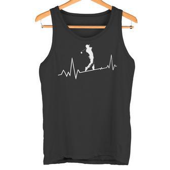 ゴルフ 面白いtシャツ おもしろ 練習着 ウェア ネタ 服 ハートビート 心電図 打ちっ放し タンクトップ - Kawaiitshirt