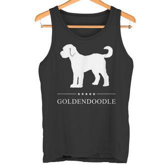 ゴールデンドゥードル 犬 ホワイト シルエット タンクトップ - Kawaiitshirt
