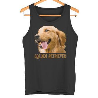 ゴールデンレトリバーの顔 ゴールデンレトリバーの犬の恋人 タンクトップ - Kawaiitshirt