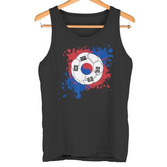 サッカーボール 韓国国旗付き タンクトップ - Kawaiitshirt