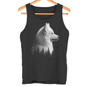 サモエド 犬 グラフィック ペット イラスト サモエド タンクトップ - Kawaiitshirt