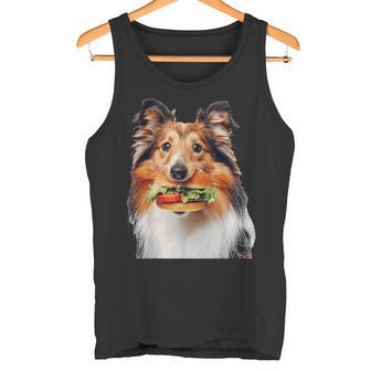 シェットランド・シープドッグ・バーガー タンクトップ - Kawaiitshirt