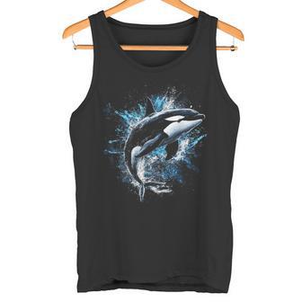 シャチ 動物 モチーフ アート シャチ タンクトップ - Kawaiitshirt