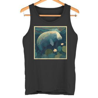 シュールレアリズム 日本画マナティー タンクトップ - Kawaiitshirt