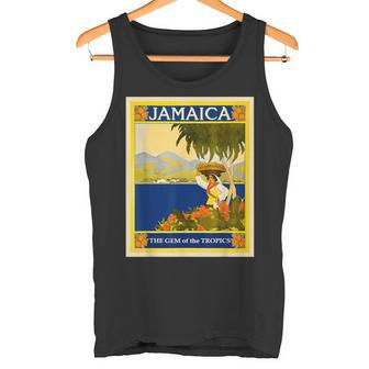 ジャマイカ熱帯地方の宝石レトロなヴィンテージ旅行ポスター タンクトップ - Kawaiitshirt