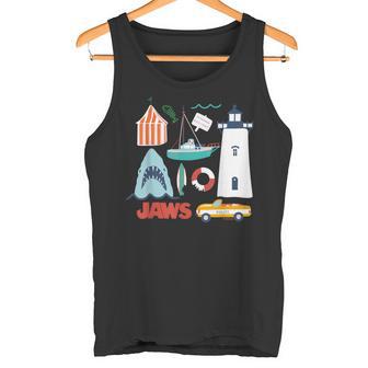 ジョーズシャークライトハウスオルカボートポリス タンクトップ - Kawaiitshirt