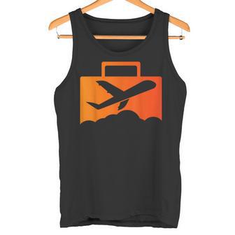 スーツケース航空の飛行機デザイン タンクトップ - Kawaiitshirt