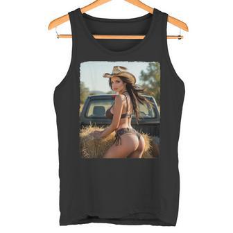 セクシーガールグラフィックtシャツ カウガールピンナップガール 2 タンクトップ - Kawaiitshirt