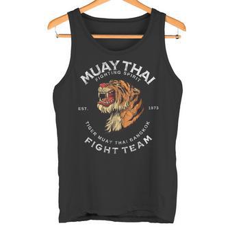 タイガー ムエタイ バンコク ジム レトロ ヴィンテージ タンクトップ - Kawaiitshirt