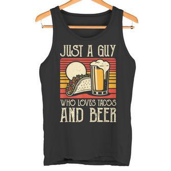 タコスとビールを飲む食品愛好家が大好きな男 タンクトップ - Kawaiitshirt