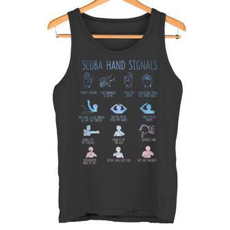 ダイバーハンドサイン 面白いスキューバダイビングシグナル チームスクワッドダイブ タンクトップ - Kawaiitshirt