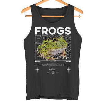 ツノガエル ストリートウェア カエル飼育員 タンクトップ - Kawaiitshirt