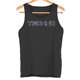 テクノ音楽ミニマリストデザイン Edm Festival Techno Clothing タンクトップ - Kawaiitshirt