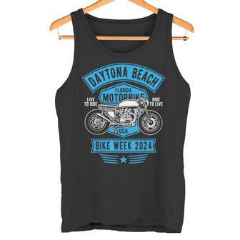 デイトナビーチバイクウィーク2024レトロバイクデザイン タンクトップ - Kawaiitshirt