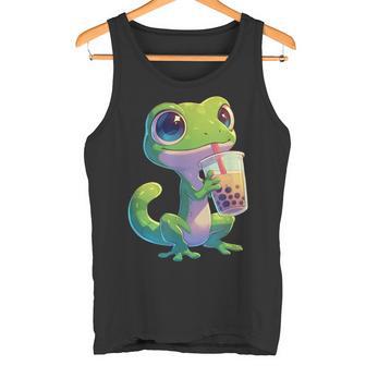 トカゲ かわいい 野生動物 ヤモリ かわいい 爬虫類 タンクトップ - Kawaiitshirt