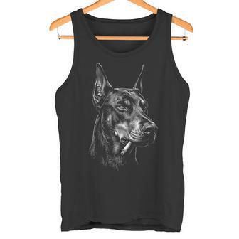 ドーベルマン 喫煙 タバコ 犬 ヴィンテージ ドーベルマン 面白い ミーム タンクトップ - Kawaiitshirt