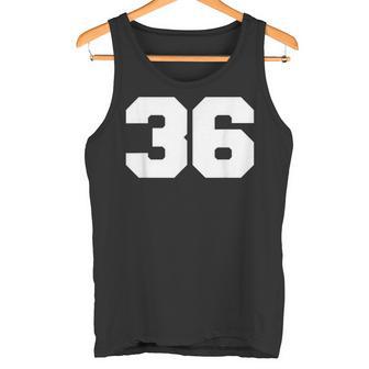 ナンバー36 スポーツジャージプレーヤー 36 ファンフロントプリント 代表チーム タンクトップ - Kawaiitshirt