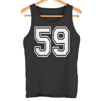 ナンバー59 59歳の誕生日ギフト選手チーム番号入りジャージ タンクトップ - Kawaiitshirt