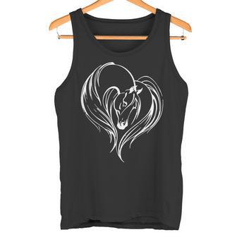 ハート形の馬 タンクトップ - Kawaiitshirt