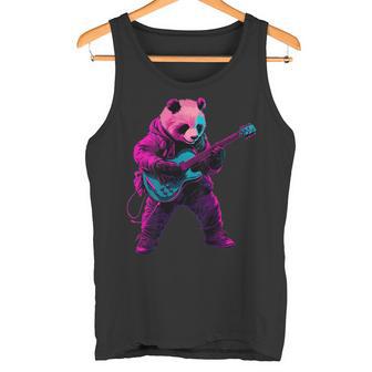 パンダプレイギター タンクトップ - Kawaiitshirt