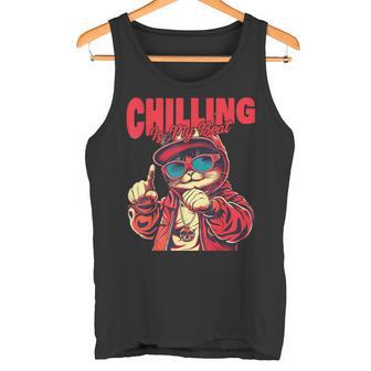 ヒップホップ ラッパー 猫 子猫 キティ ギフト メンズ レディース キッズ ティーン向け タンクトップ - Kawaiitshirt