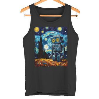 ビンテージロボットアート ゴッホ おもちゃ ロボットビルダー ロボティクス 長袖tシャツ タンクトップ - Kawaiitshirt