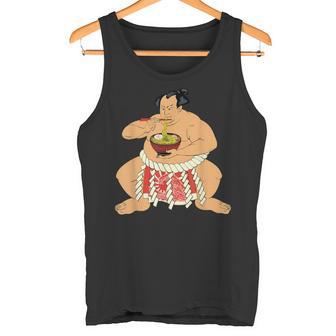 ビンテージ相撲力士 Eat ラーメン ヌードル アニメ 日本語 タンクトップ - Kawaiitshirt