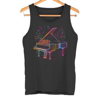 ピアノピアニストデザイン 長袖tシャツ タンクトップ - Kawaiitshirt