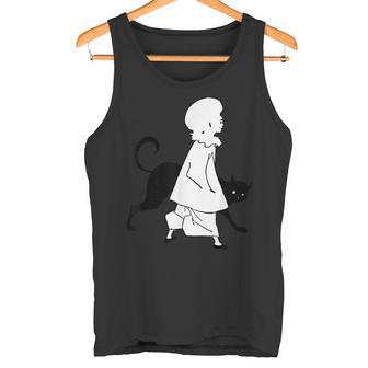 ピエロと猫、オーブリー・ビアズリー作のセント・ポールズ1893年 タンクトップ - Kawaiitshirt