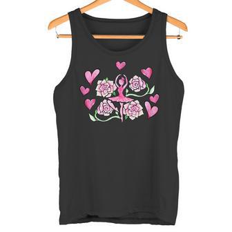 ピンクローズのバレリーナ バレエ タンクトップ - Kawaiitshirt
