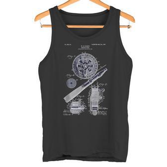 フライフィッシングシャツ ヴィンテージ 特許 描画 父の日 タンクトップ - Kawaiitshirt