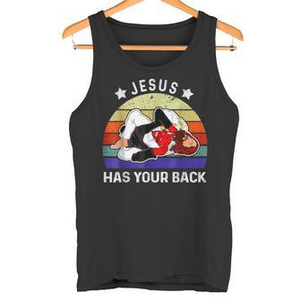 ブラジリアン柔術 Jesus Has Your Back タンクトップ - Kawaiitshirt
