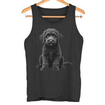 ブラックラブラドゥードル犬のアートデザイン。 長袖tシャツ タンクトップ - Kawaiitshirt