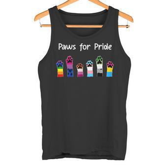プライド猫好きのための足 Lgbt意識プライド月間 タンクトップ - Kawaiitshirt