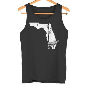 ヘラジカ狩り フロリダの地図 森のアート ハンター タンクトップ - Kawaiitshirt