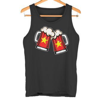 ベトナム国旗ビールジョッキ クールなベトナムビール タンクトップ - Kawaiitshirt