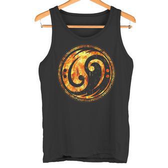 ベーシスト＆ベーシストのためのベースギタークレフ陰陽炎 タンクトップ - Kawaiitshirt
