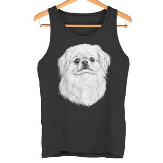 ペキニーズドッググラフィックペットアートペキニーズ。 タンクトップ - Kawaiitshirt