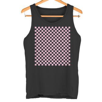 ペールピンク、市松模様、市松 タンクトップ - Kawaiitshirt