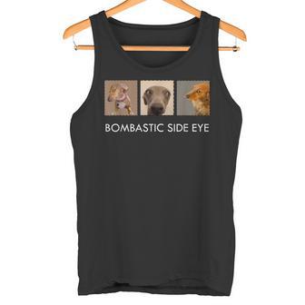 ボンバスティック・サイド・アイ・クリミナル・オフェンシブ・サイド・アイ・ドッグ・ミーム タンクトップ - Kawaiitshirt