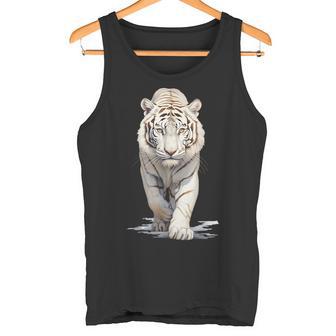 マジェスティックアルビノタイガー ホワイトタイガー 野生動物 タイガーデザイン タンクトップ - Kawaiitshirt