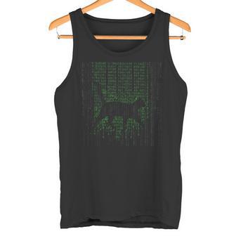 マトリックスキャットアートクール タンクトップ - Kawaiitshirt