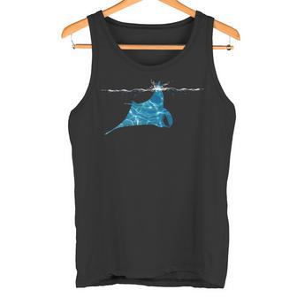 マンタレイかわいいマンタ愛好家スティングレイシュノーケリング タンクトップ - Kawaiitshirt
