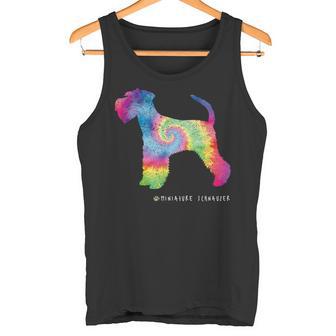 ミニチュアシュナウザー かわいい子犬 ペット 犬の飼い主 ヒッピー タイダイ タンクトップ - Kawaiitshirt